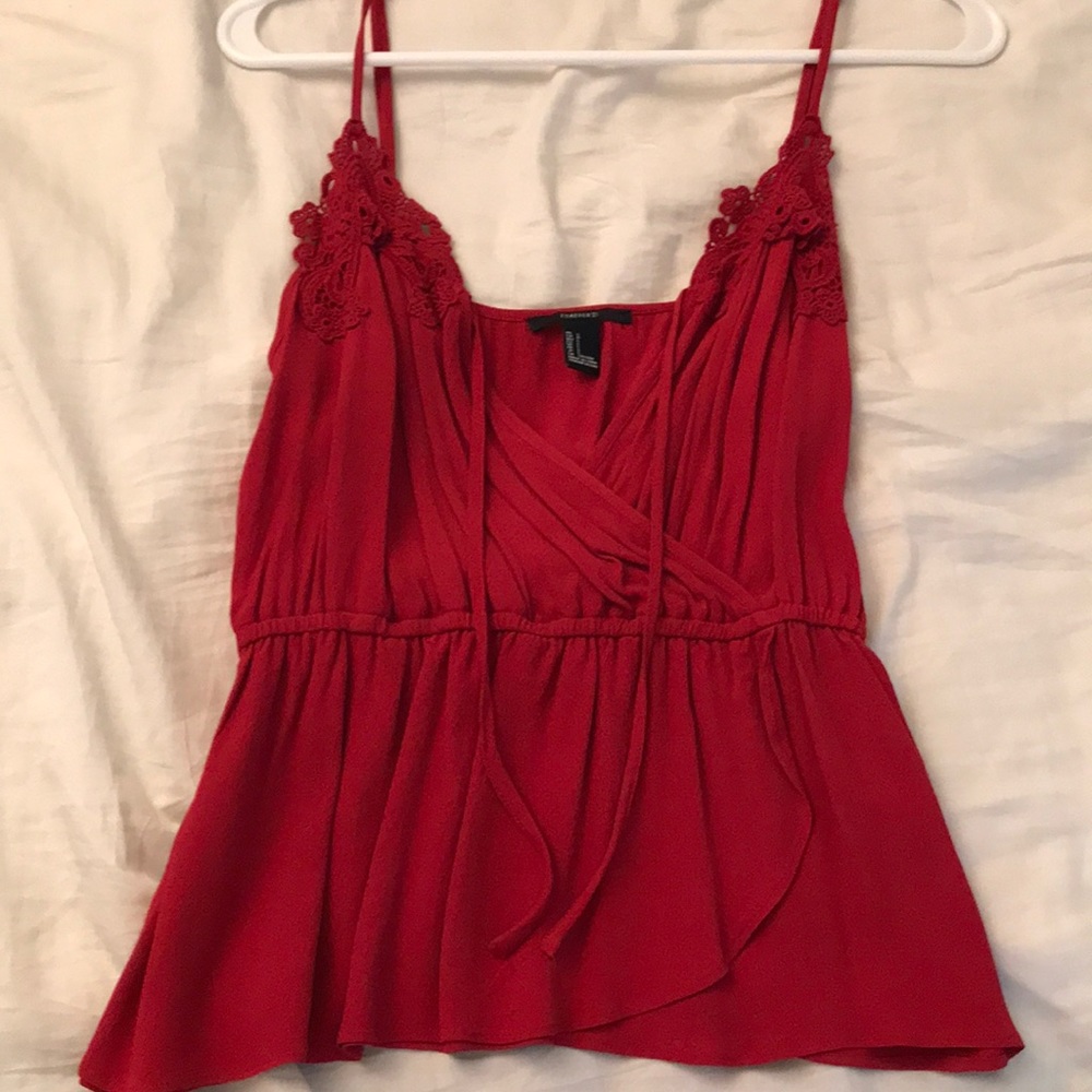 NEW never worn cute red blouse